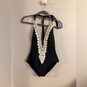 Kona Sol Black and Cream One Piece